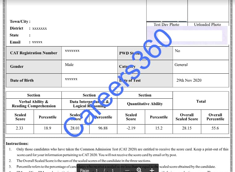 CAT Result 2020 (OUT) Live Updates Direct Link, Cutoff, Percentile